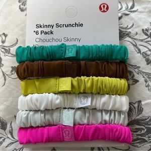 NWT Lululemon Skinny Scrunchie 6-pack